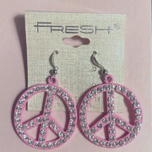 Pink Peace Earrings
